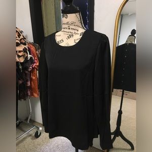 Long sleeve black blouse